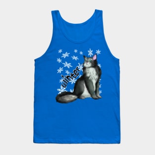 Black and white cat for Winter Tank Top